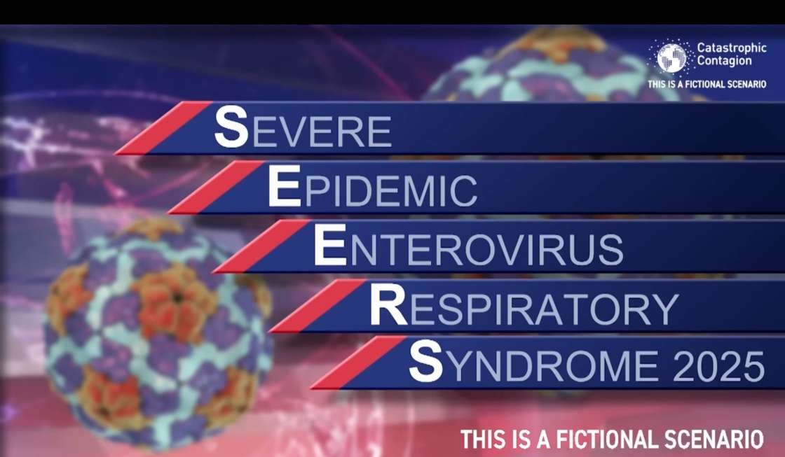 Fictional SEERS pandemic scenario logo