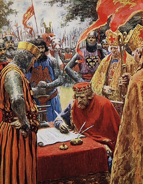King John signs the Magna Carta