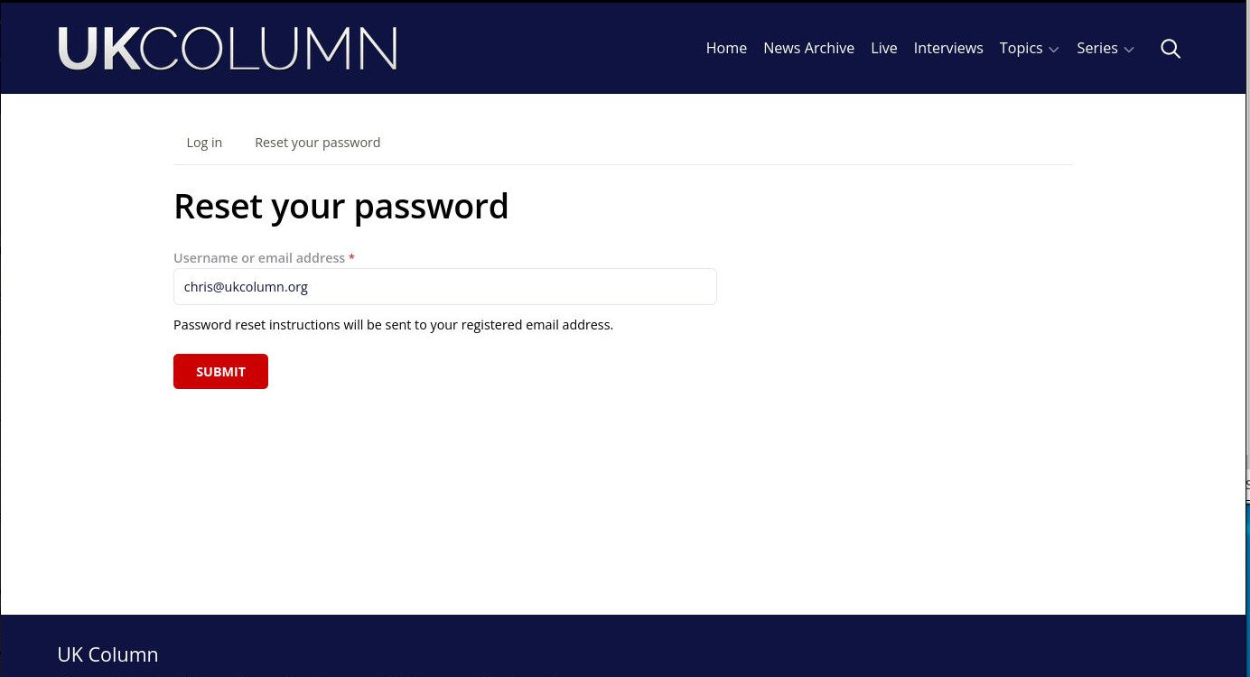 submit recovery request