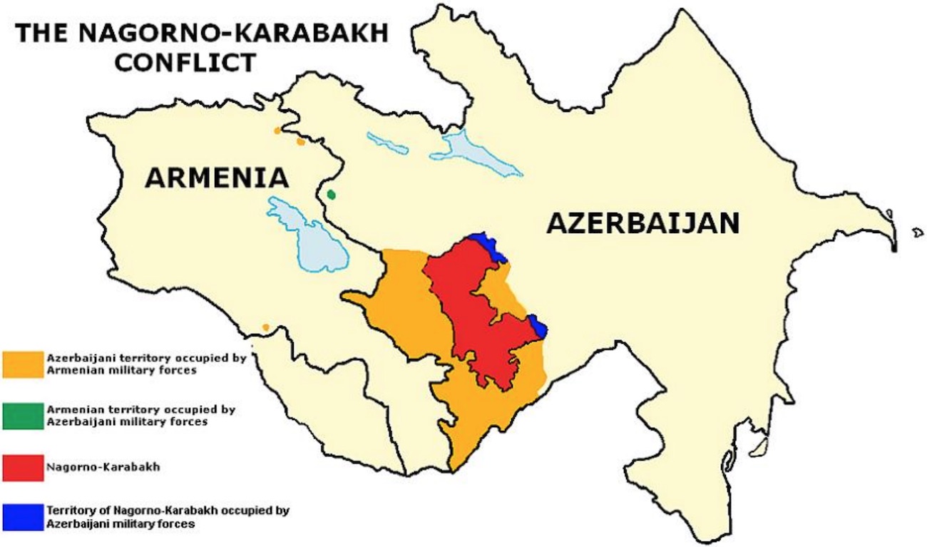 Карта армения азербайджан нагорный карабах