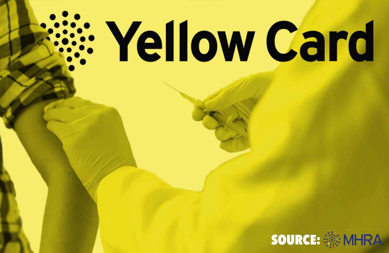 View the MHRA Yellow Card Covid-19 Vaccine Adverse Reaction Data