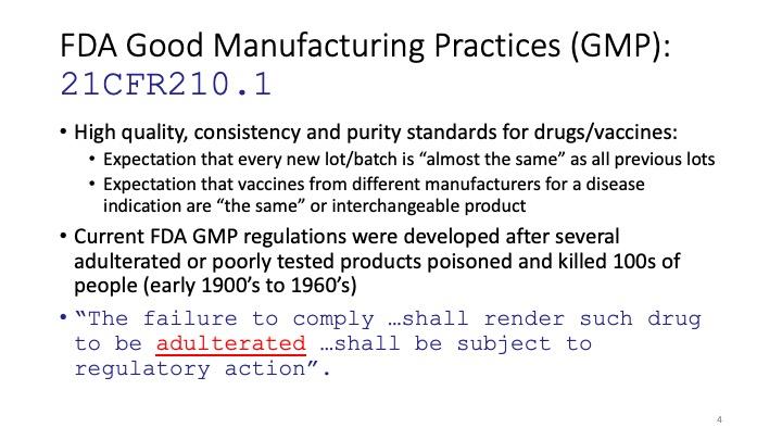 Slide: Good Manufacturing Practices (GMP)