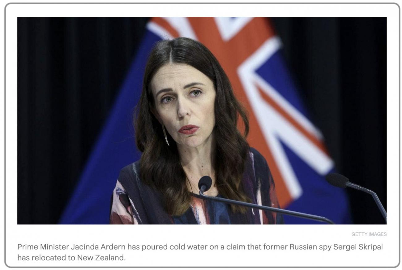 Jacinda Adern denies Skripals in New Zealand