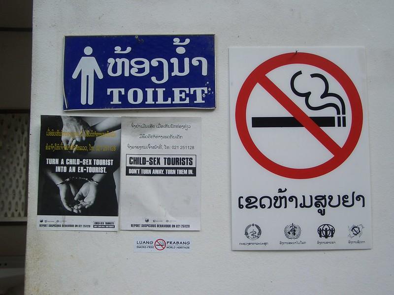 Poster against child sex trafficking, Laos