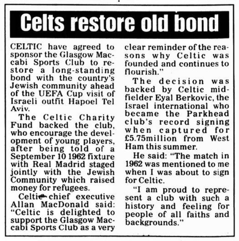 Celtic Sponsors Sports Club