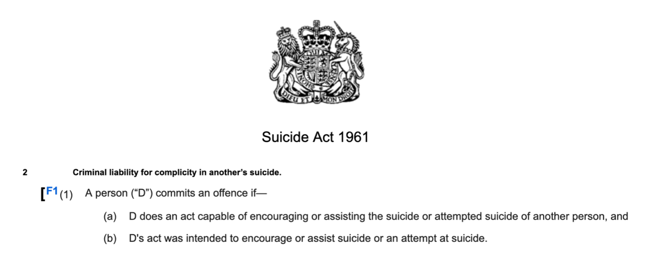 Suicide Act 1961