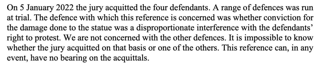 The Colston Four: No reason given for acquittal