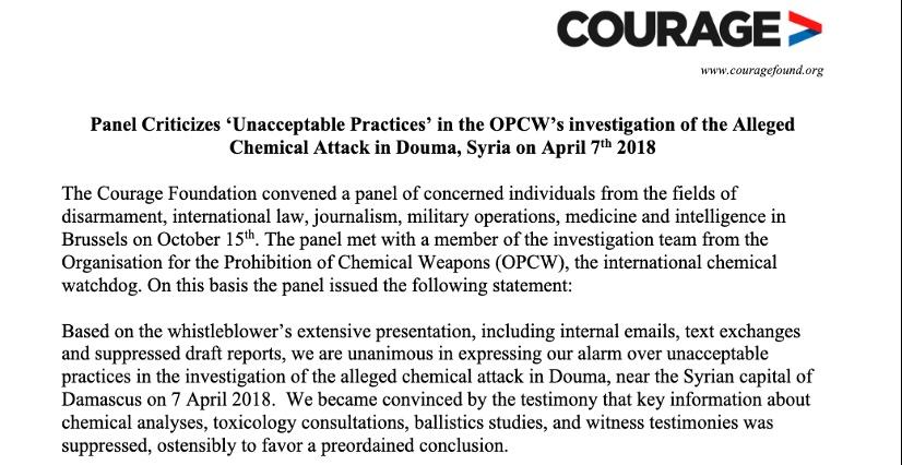 Courage Foundation Panel Statement