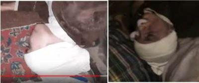 Image posted by activists showing profuse foaming apparently appearing sometime after death (no foam was present in the earlier picture on the left)