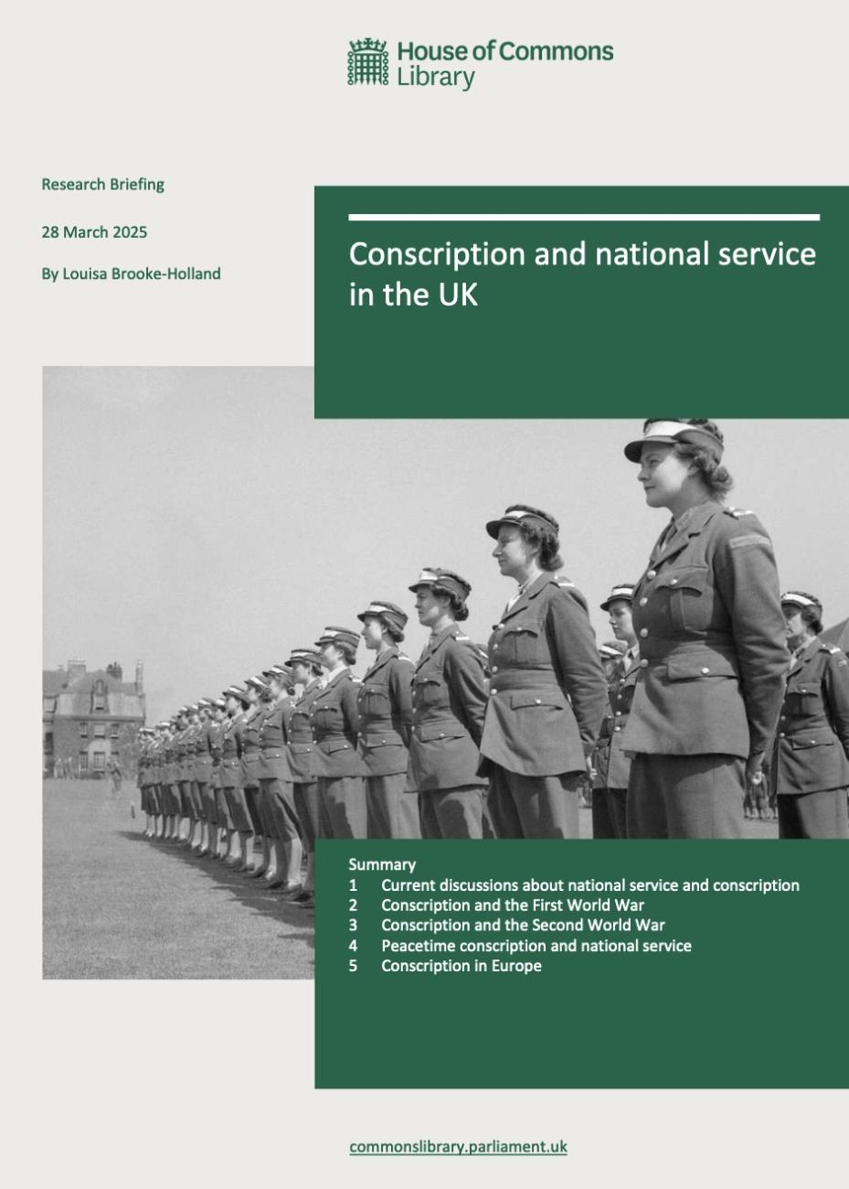 Conscription and national service in the UK