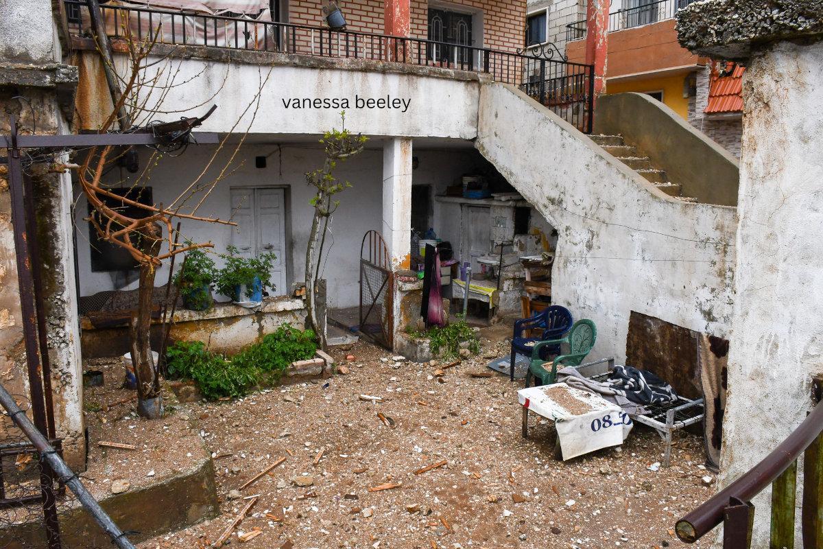 The neighbouring house to the one destroyed by an indiscriminate Israeli missile strike. Photo: Vanessa Beeley
