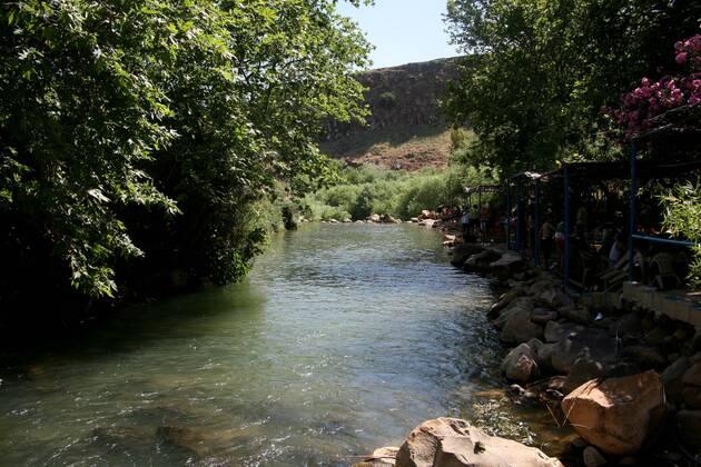 The Hasbani River in Wazzani, South Lebanon. Photo: Andrew Parsons