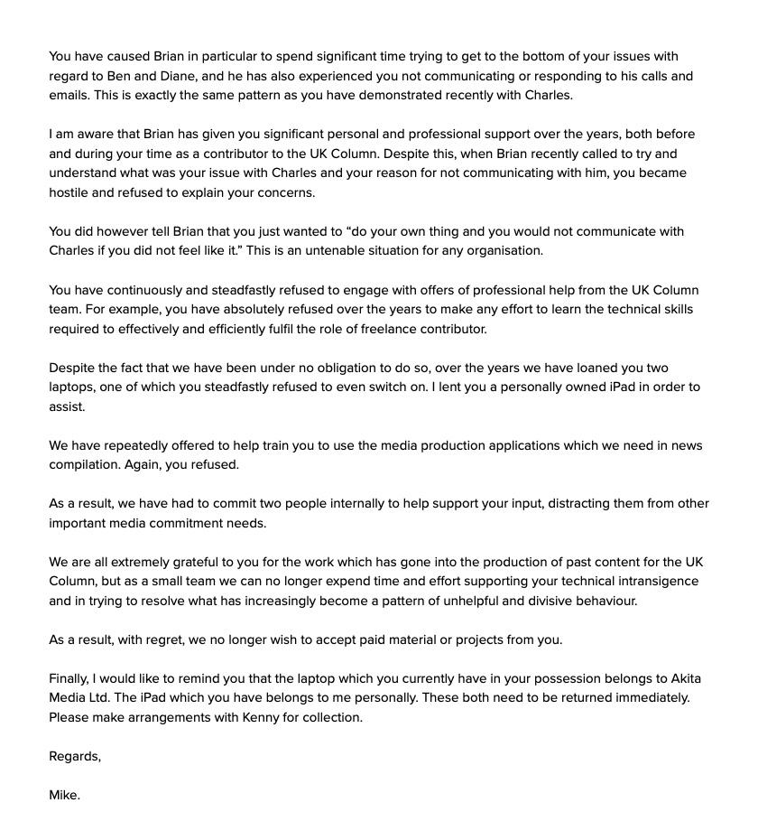 Debi Evans employment status page 2