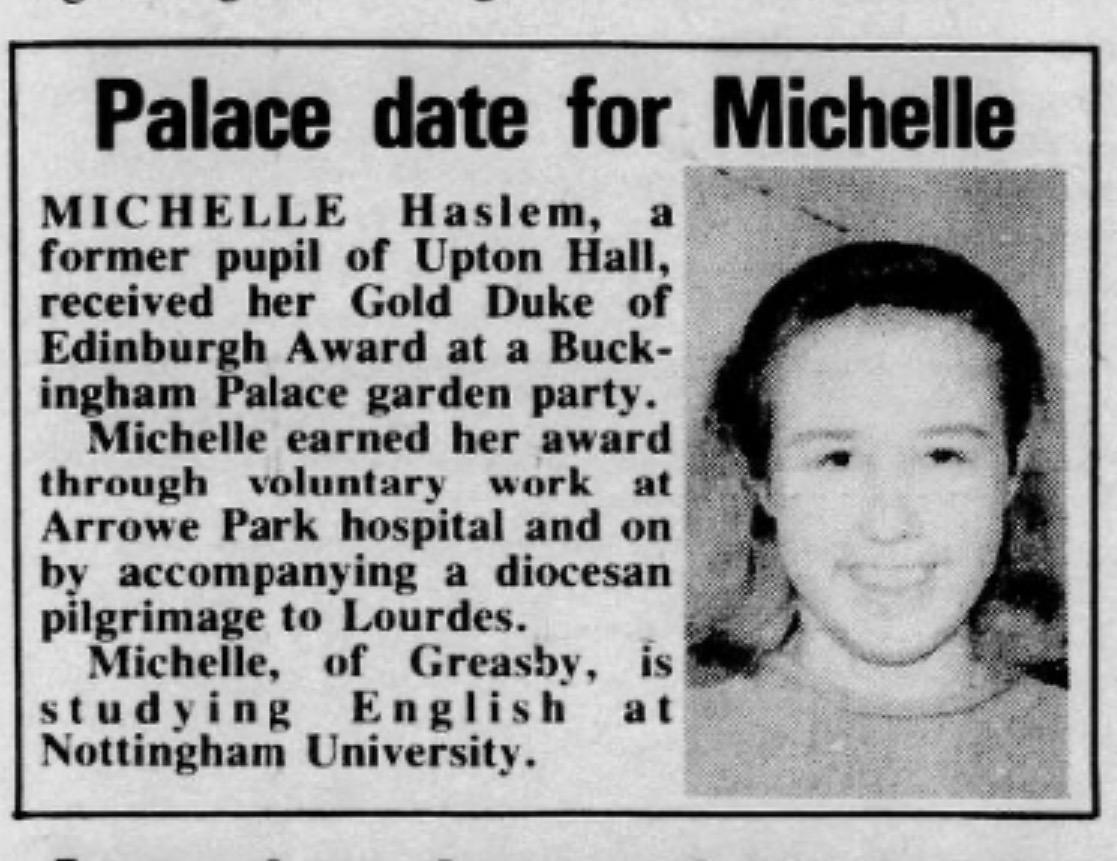 Palace date for Michelle