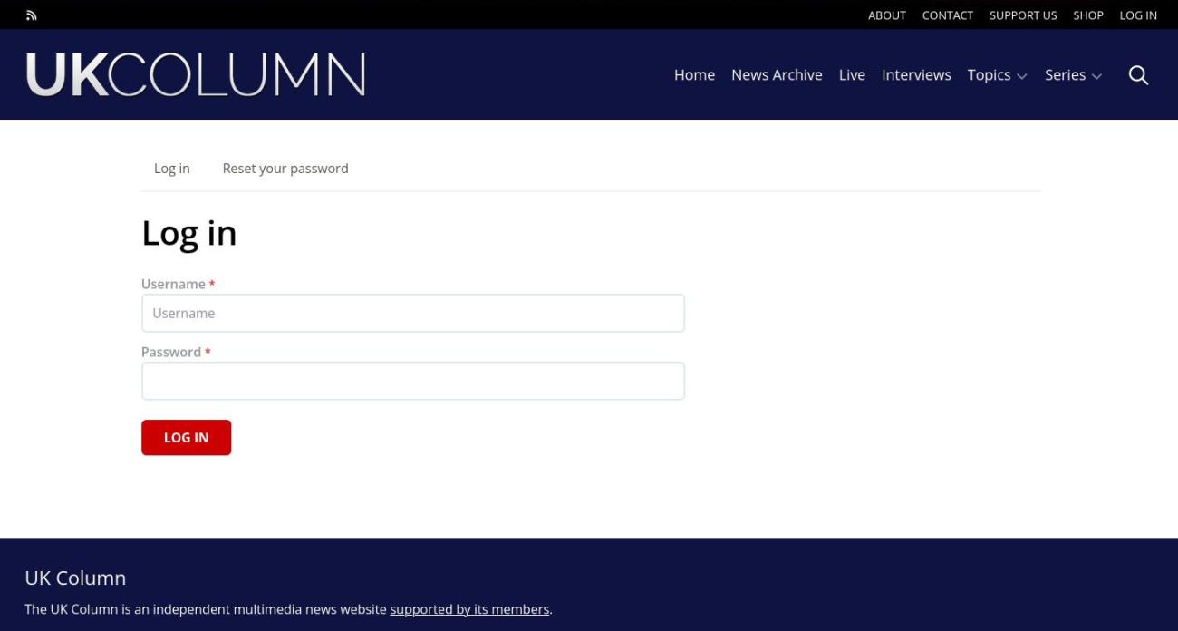Login form