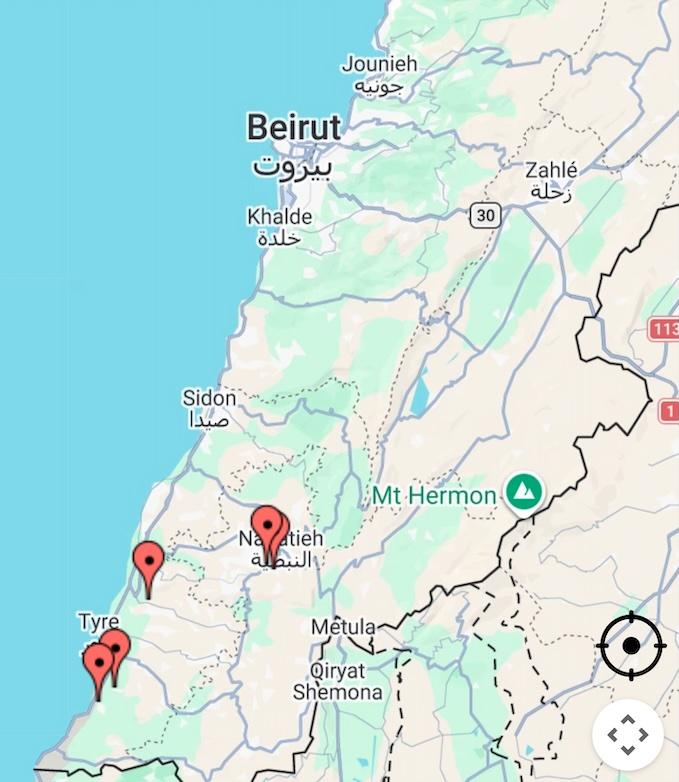 Map of the towns discussed in this article