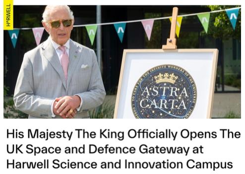 King Charles opens the UK Space and Defence Gateway