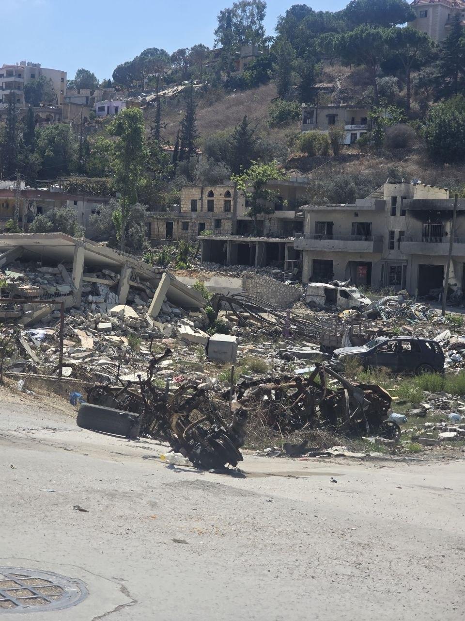 The aftermath of an Israeli airstrike in Nabatieh al-Fawqa
