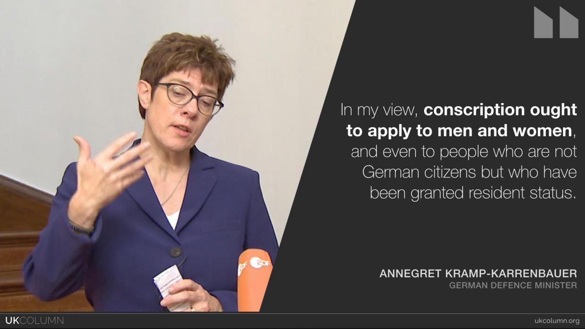 Annegret Kramp-Karrenbauer calls for conscription
