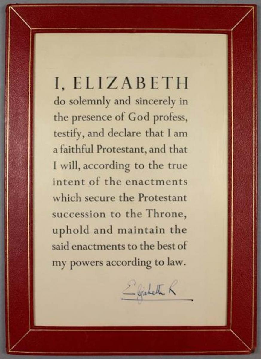 The Accession Declaration Oath of Elizabeth II